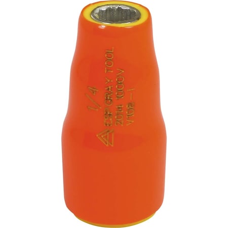 Gray Tools 1/4" X 1/4" Drive 12 Point, Standard Length, 1000V Insulated V108-I